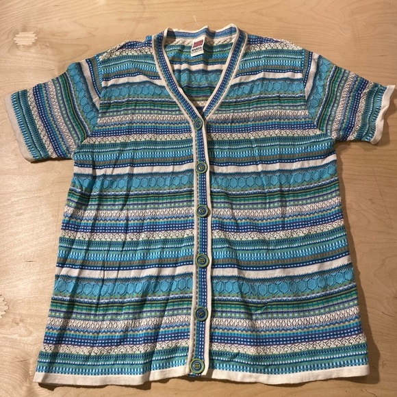 Marisa Canvas Button up Sweater Blouse 2X (EK) - Picture 4 of 11